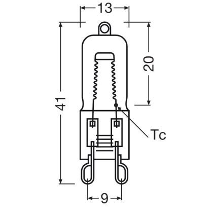 Набір 10 шт. ламп для духовки HALOPIN G9/25 Вт/230 В 2700 К - Osram