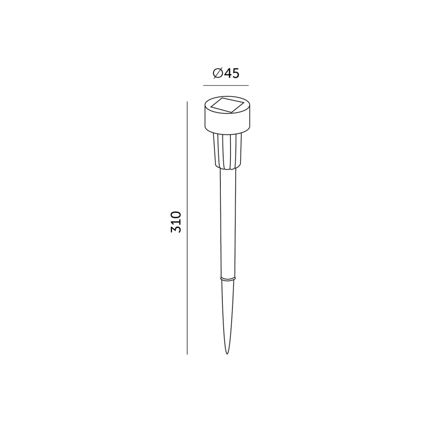 НАБІР 10 шт. LED сонячна лампа LED/0,06 Вт/1,2 В 6000K IP44 40 мАг