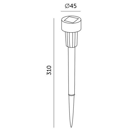 НАБІР 10 шт. LED сонячна лампа LED/0,06 Вт/1,2 В 6000K IP44 40 мАг