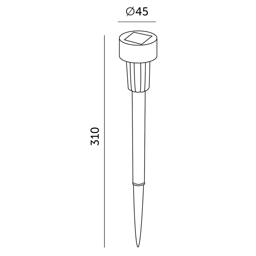 НАБІР 10 шт. LED сонячна лампа LED/0,06 Вт/1,2 В 6000K IP44 40 мАг
