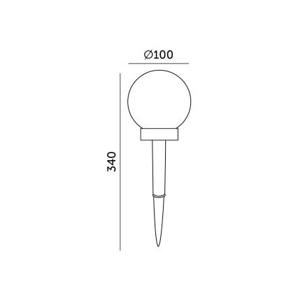 НАБІР 10x Світлодіодний світильник на сонячній батареї LED/0,12W/1,2V 6500K IP44 чорний/білий