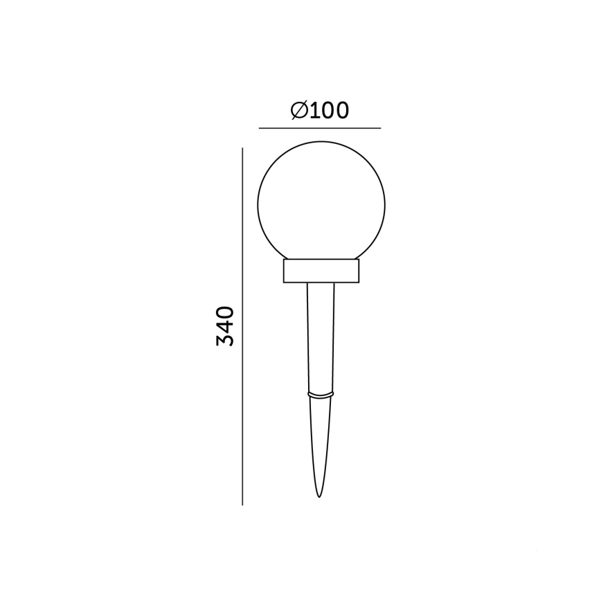 НАБІР 10x Світлодіодний світильник на сонячній батареї LED/0,12W/1,2V 6500K IP44 чорний/білий
