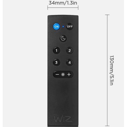 Komplekt із 2 світлодіодних затемнюваних ламп A60 E27/9W/230V 2700K Wi-Fi + пульт дистанційного керування - WiZ