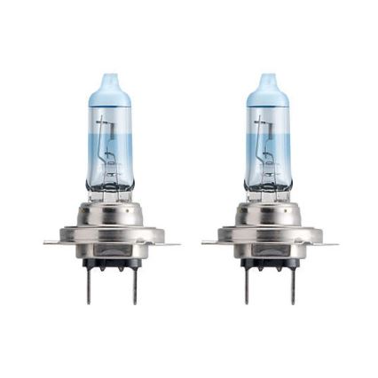 НАБІР 2x Автомобільна лампа Philips WHITEVISION 12972WHVSM H7 PX26d/55W/12V 3700K + 2 позиційні лампочки
