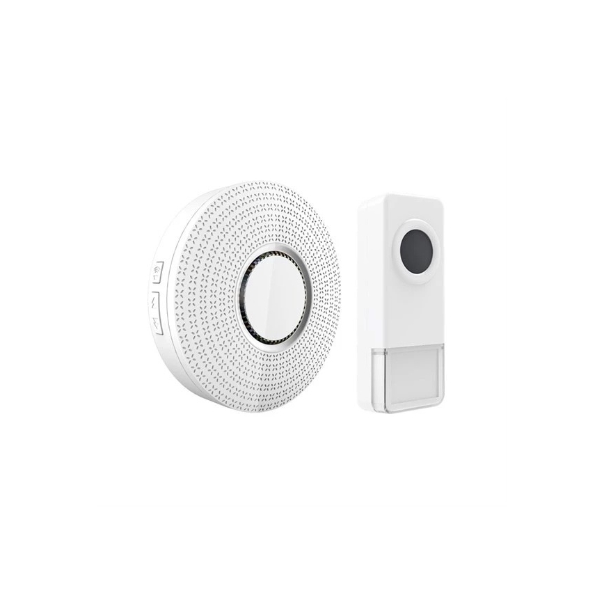 НАБІР 2x Безпровідний дверний дзвінок в розетку 230V IP55 білий