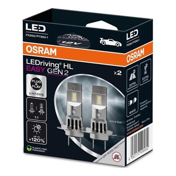 НАБІР 2x LED Автомобільна лампа EASY GEN H7 PX26d/16W/12V 6500K - Osram