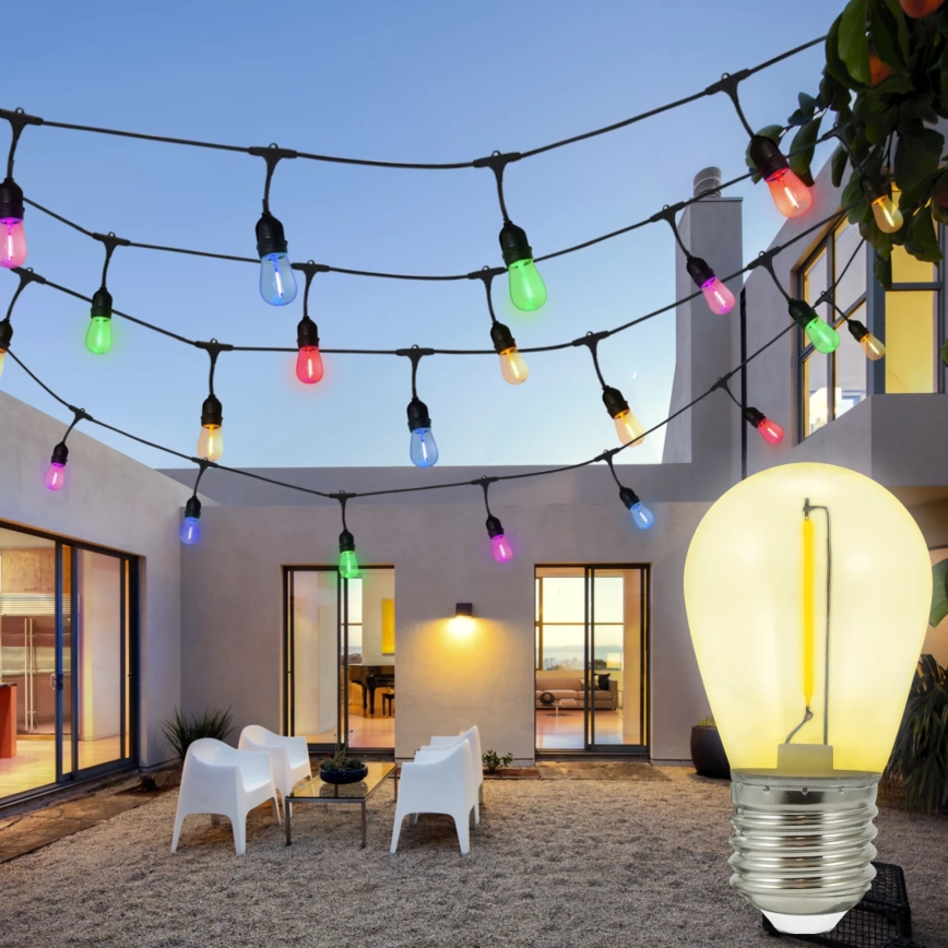 НАБІР 2x LED Лампочка PARTY E27/0,3W/36V жовта