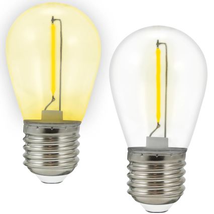 НАБІР 2x LED Лампочка PARTY E27/0,3W/36V жовта