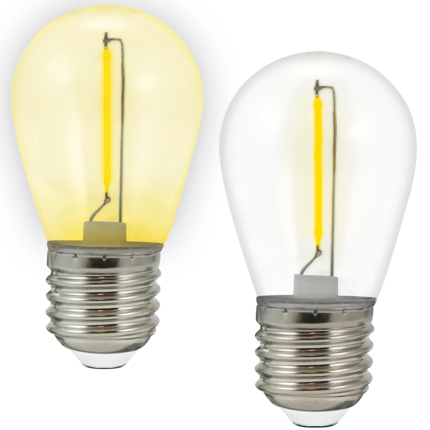 НАБІР 2x LED Лампочка PARTY E27/0,3W/36V жовта
