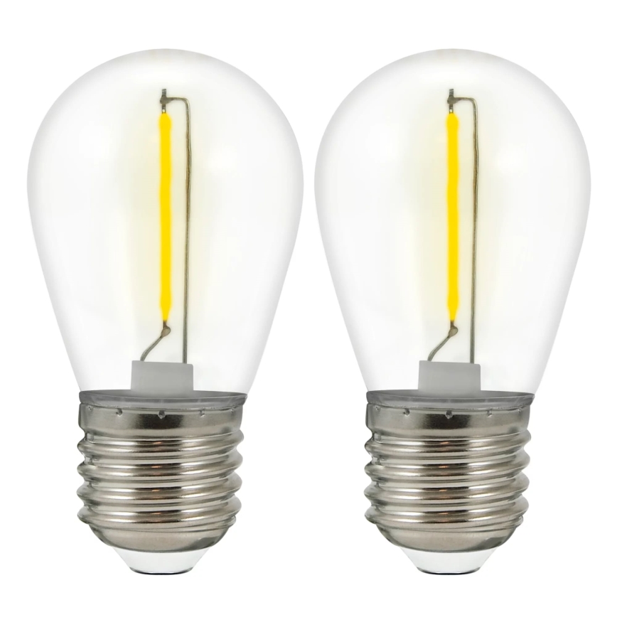 НАБІР 2x LED Лампочка PARTY E27/0,3W/36V жовта