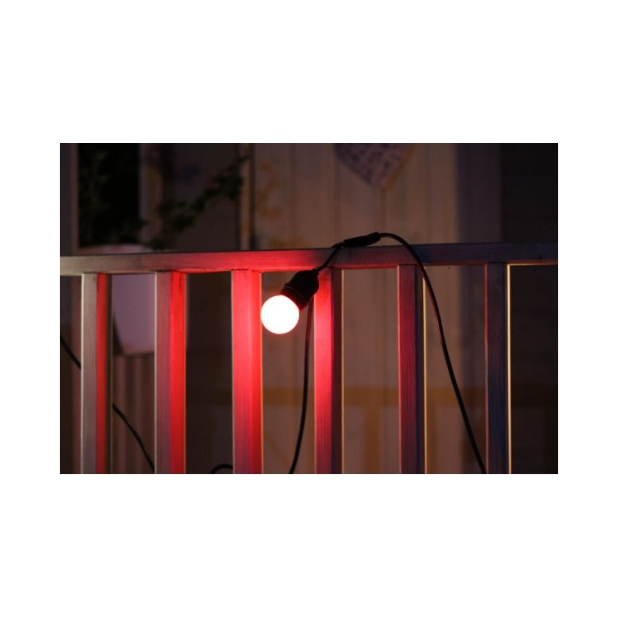 НАБІР 2x LED Лампочка PARTY E27/0,5W/36V червоний