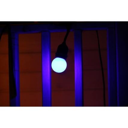 НАБІР 2x LED Лампочка PARTY E27/0,5W/36V синій