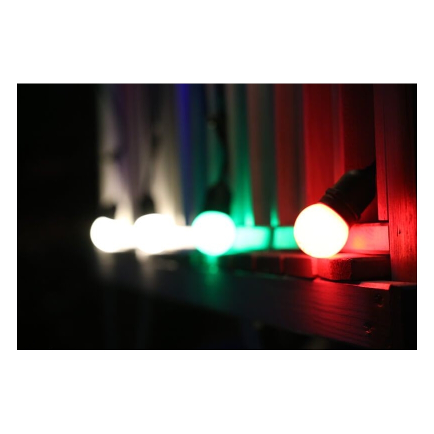 НАБІР 2x LED Лампочка PARTY E27/0,5W/36V зелений