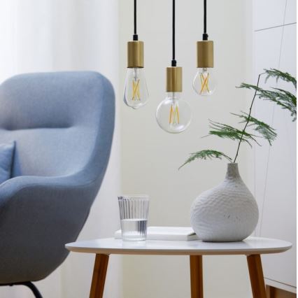 НАБІР 2x LED Лампочка з регулюванням яскравості VINTAGE FILAMENT A60 E27/6,7W/230V 2700-6500K CRI 90 Wi-Fi - WiZ