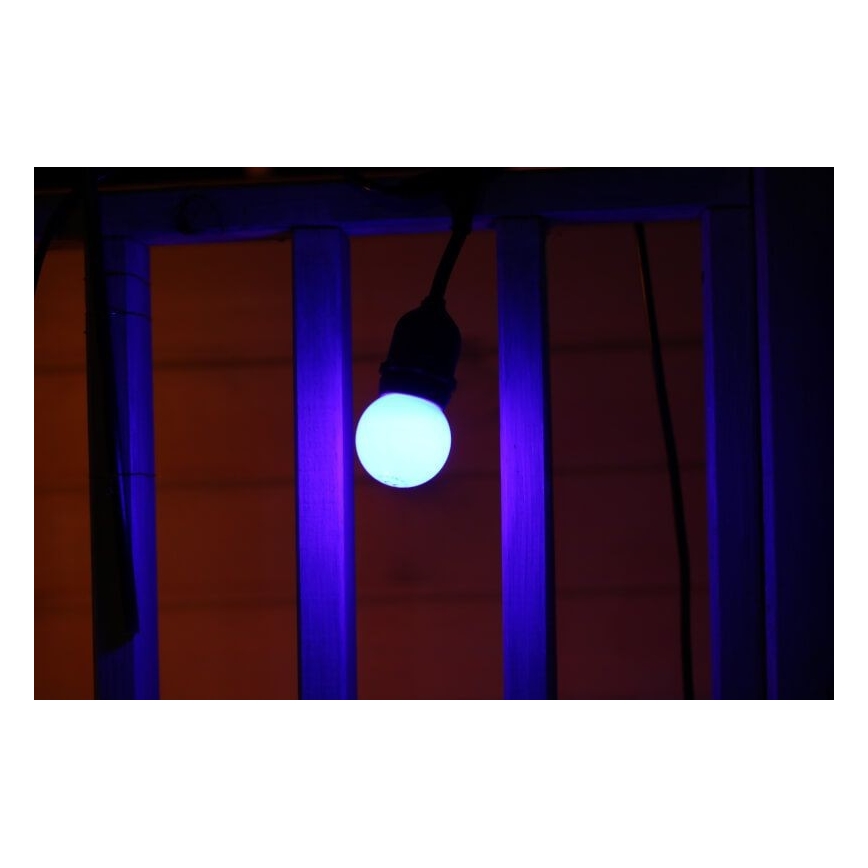 НАБІР 2x LED Лампочка PARTY E27/0,5W/36V синій