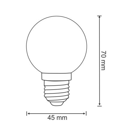 НАБІР 2x LED Лампочка PARTY E27/0,5W/36V синій