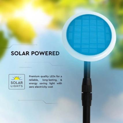НАБІР 2x LED Регульована лампа на сонячній батареї GARDEN LED/3W/5V 42-80 см 4000K IP65 1000 mAh
