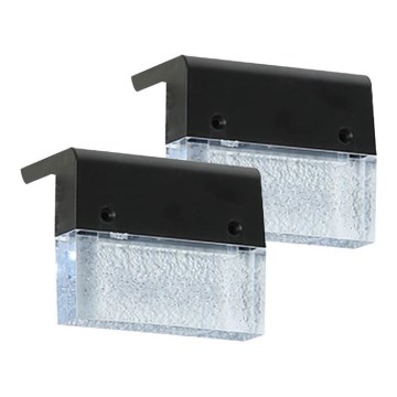 НАБІР 2x LED RGB Настінний світильник на сонячній батареї LED/1W/1,2V 3500K IP65
