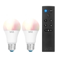NAБІР 2x LED RGBW димована лампа A60 E27/9W/230V 2200-6500K Wi-Fi + пульт дистанційного керування - WiZ