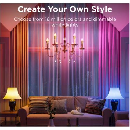 НАБІР 2x LED RGBWW Лампочка з регулюванням яскравості E14/5W/230V 2700-6500K Wi-Fi - Govee