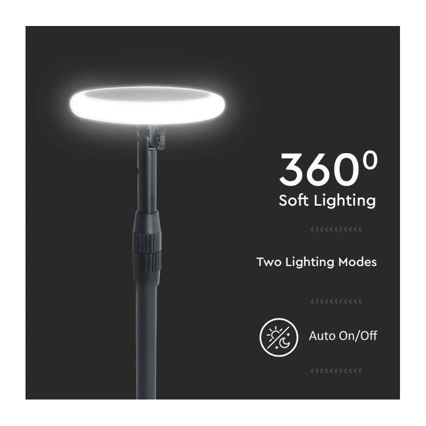НАБІР 2 шт. регульованих сонячних LED-ламп GARDEN LED/3W/5V 42-80 см 4000K IP65 1000 мАг
