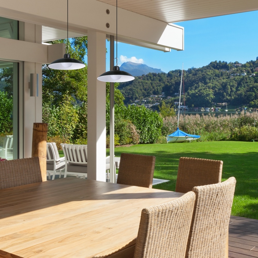 НАБІР 2 шт. світильників на сонячних батареях з LED, підвісних, з датчиком сутінок LED/6W/3,7V 2000 мАг IP44 + дистанційне керування