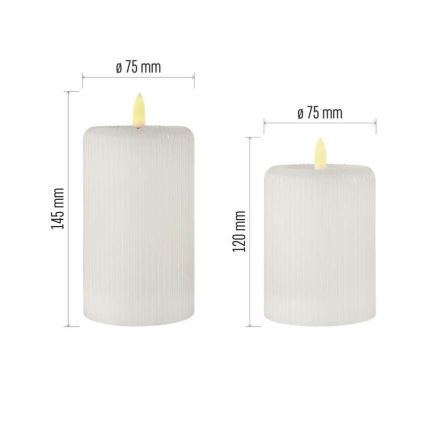 НАБІР 2x LED-свічки LED/4xAA + дистанційне керування