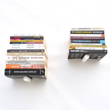 НАБІР 2x Настінна полиця 15x21 см чорний/білий