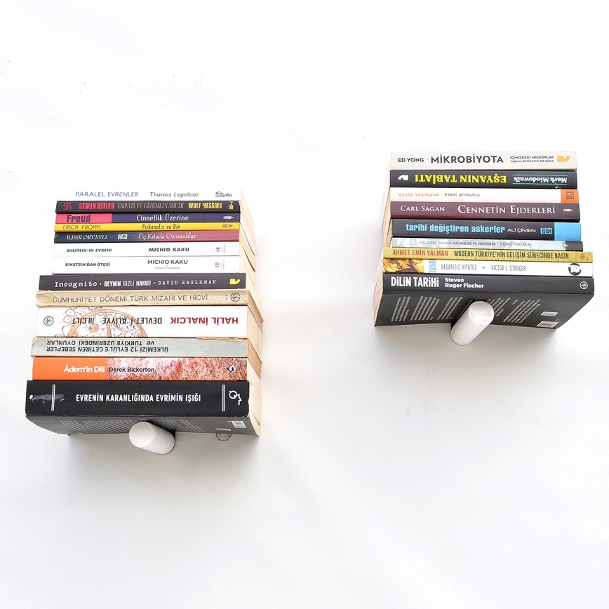 НАБІР 2x Настінна полиця 15x21 см чорний/білий