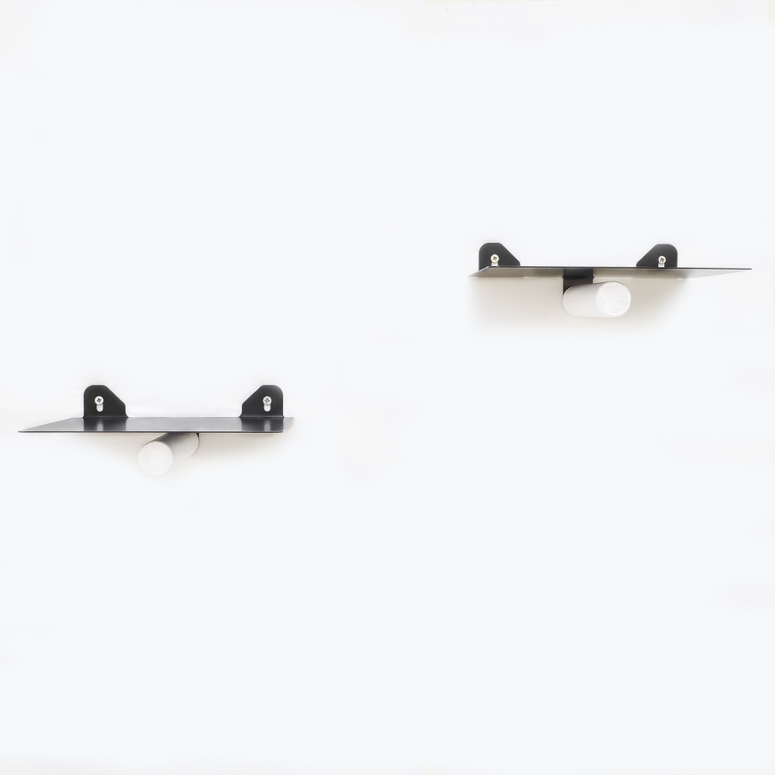 НАБІР 2x Настінна полиця 15x21 см чорний/білий