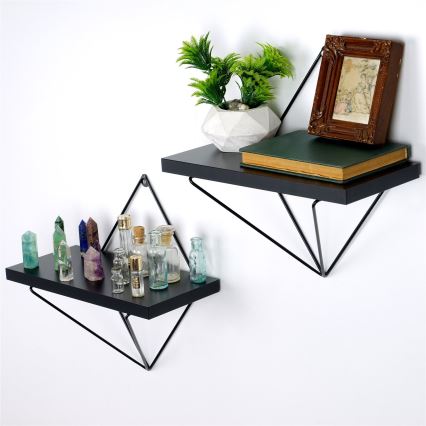 НАБІР 2x Настінна полиця чорний