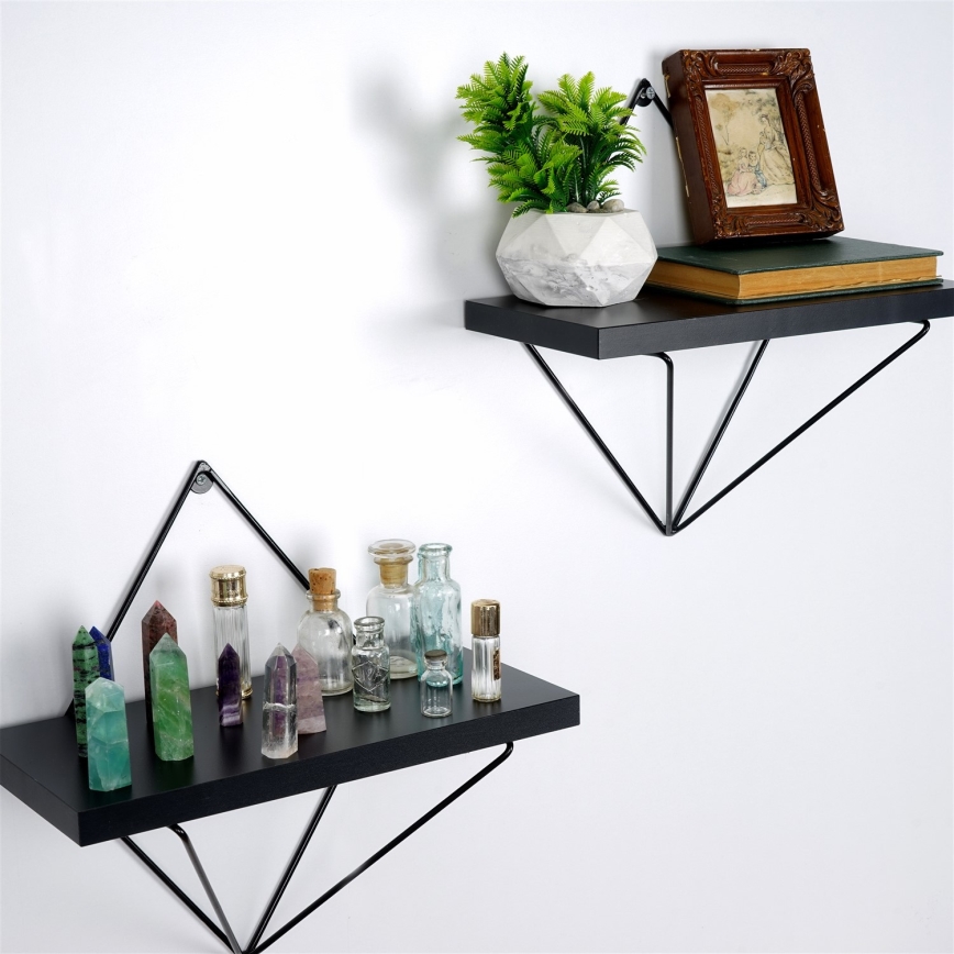 НАБІР 2x Настінна полиця чорний