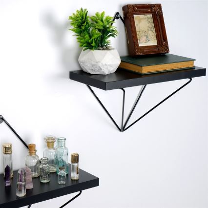 НАБІР 2x Настінна полиця чорний