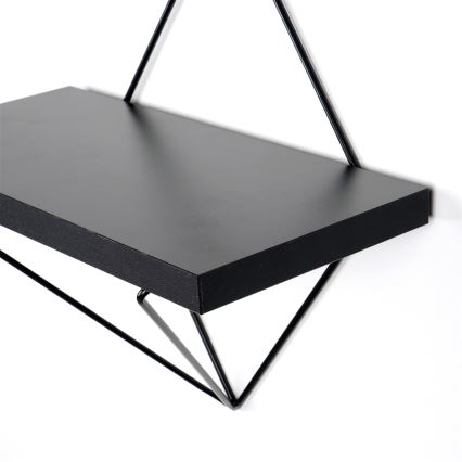 НАБІР 2x Настінна полиця чорний