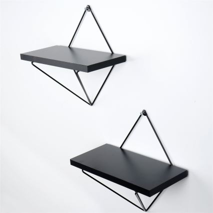 НАБІР 2x Настінна полиця чорний