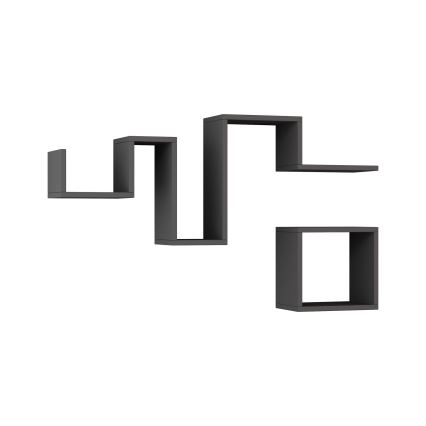 НАБІР 2x Настінна полиця FOLLOW антрацит