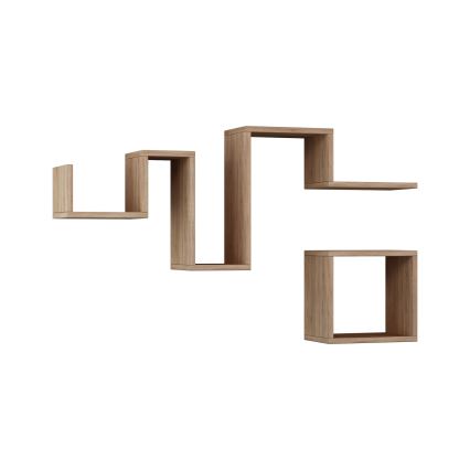 НАБІР 2x Настінна полиця FOLLOW коричнева