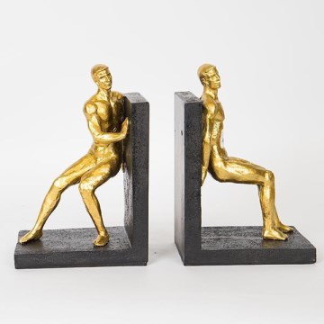 НАБІР 2x Підставка для книг золотий/чорний