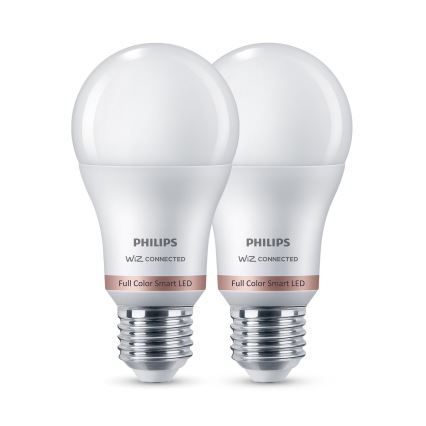НАБІР 2x LED RGB затемнюваних ламп Philips SMART A60 E27/8,5W/230V 2200-6500K