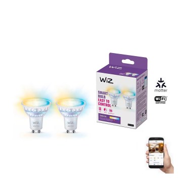 НАБІР 2x світлодіодна димована лампа PAR16 GU10/4,7W/230V 2700-6500K CRI 90 Wi-Fi - WiZ