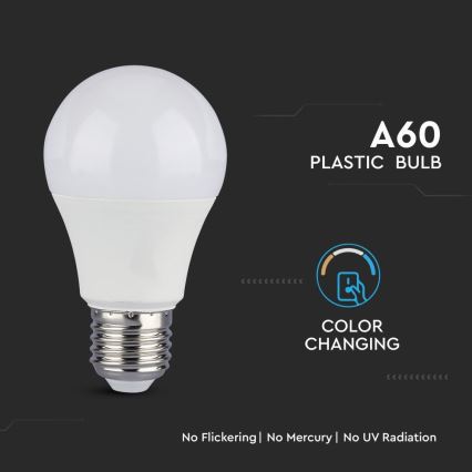 НАБІР 2x Світлодіодна лампочка A60 E27/9W/230V 3000/4000/6400K