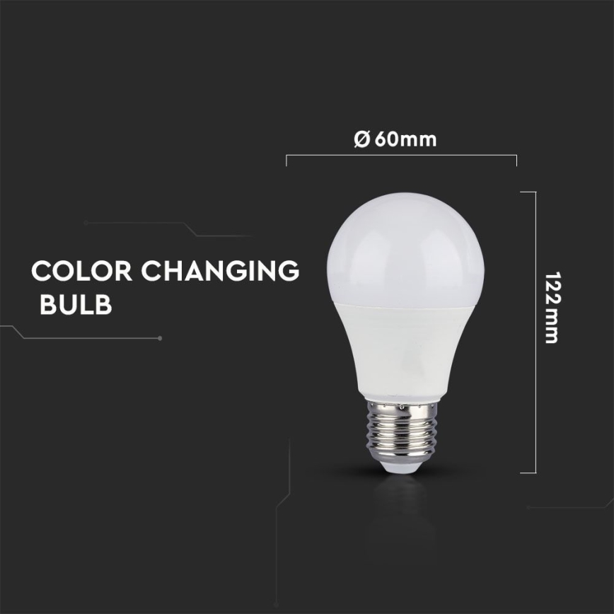 НАБІР 2x Світлодіодна лампочка A60 E27/9W/230V 3000/4000/6400K