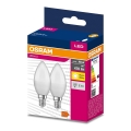 НАБІР 2x Світлодіодна лампочка B35 E14/4,9W/230V 3000K - Osram