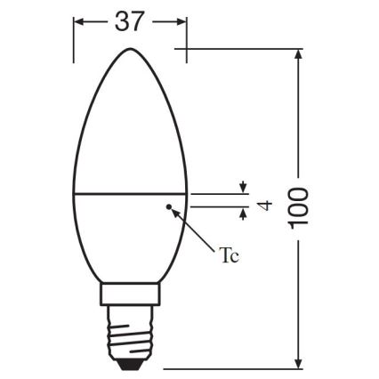 НАБІР 2x Світлодіодна лампочка B35 E14/4,9W/230V 3000K - Osram