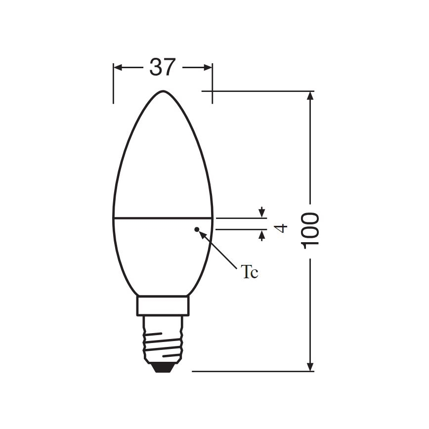 НАБІР 2x Світлодіодна лампочка B35 E14/4,9W/230V 3000K - Osram