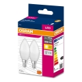 НАБІР 2x Світлодіодна лампочка B38 E14/7,5W/230V 3000K - Osram