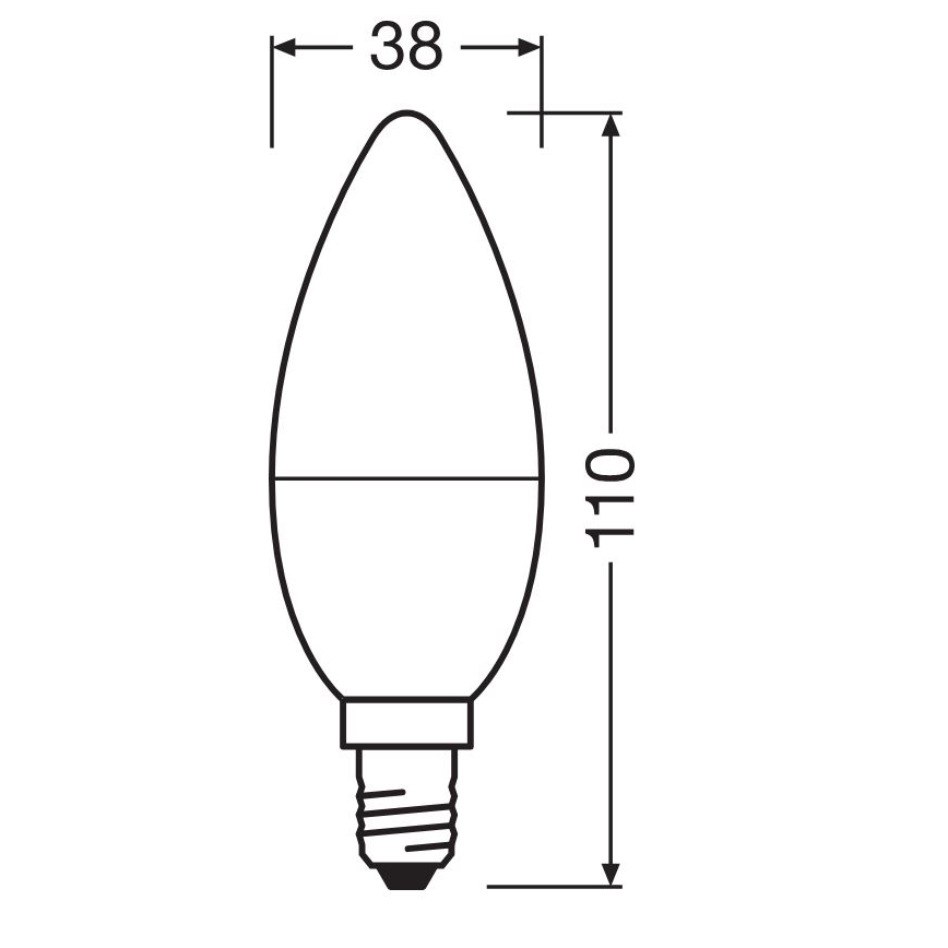 НАБІР 2x Світлодіодна лампочка B38 E14/7,5W/230V 3000K - Osram