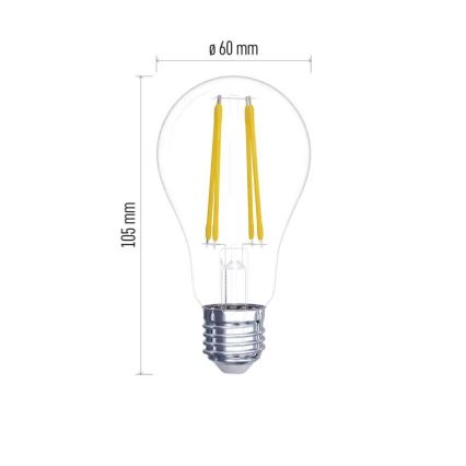 НАБІР 2x Світлодіодна лампочка FILAMENT A60 E27/5,9W/230V 2700K