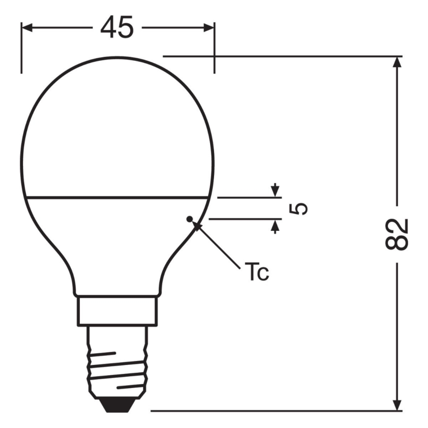 НАБІР 2x Світлодіодна лампочка P45 E14/4,9W/230V 3000K - Osram
