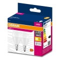 НАБІР 2x Світлодіодна лампочка P45 E14/7W/230V 3000K - Osram